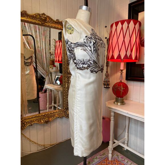 vtg 1960s 2 piece sheath and coat trompe l'oeil fabiola reversible 60s fashion - Picture 4 of 15